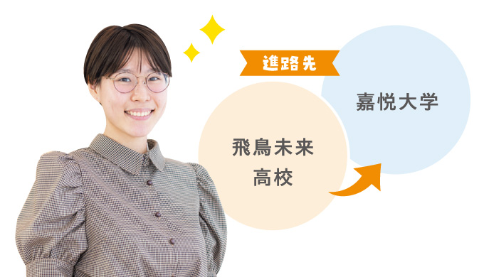 卒業生：山本さんの写真