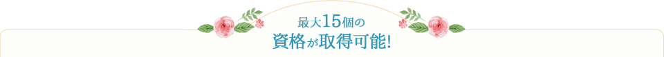 最大15個の資格が取得可能！