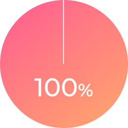 就職決定率 100%