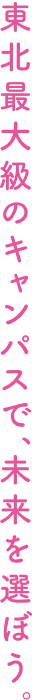 東北最大級のキャンパスで、未来を選ぼう。