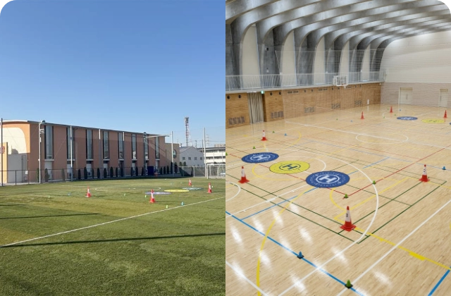 広々とした練習場の様子