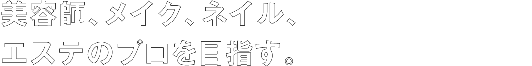 美容師、メイク、ネイル、エステのプロを目指す。
