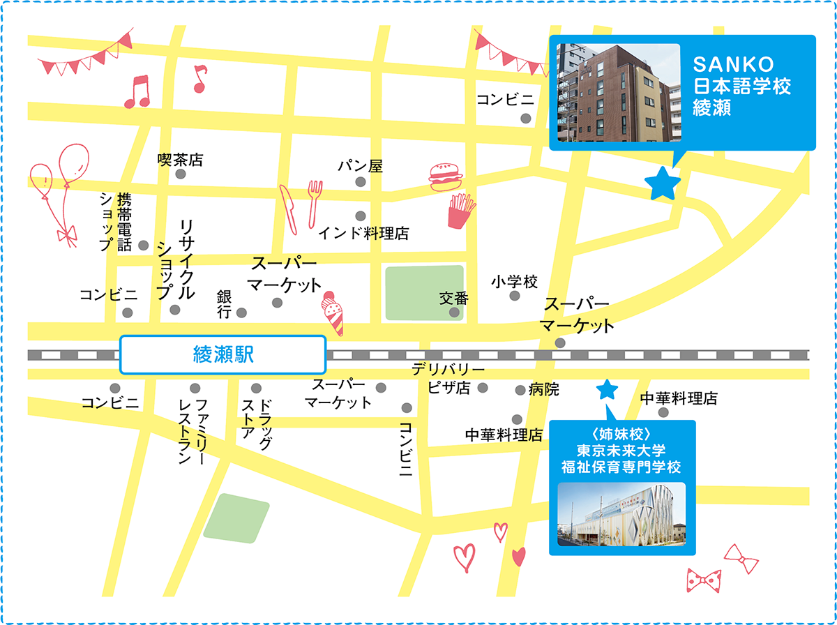 地図：最寄り駅案内