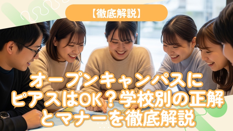 オープンキャンパスにピアスはOK？学校別の正解とマナーを解説