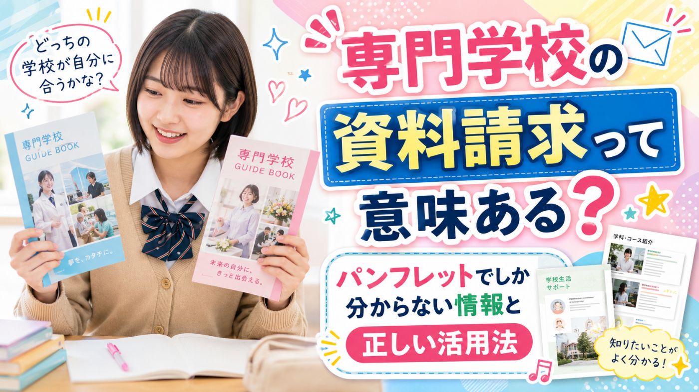 専門学校の資料請求って意味ある？パンフレットでしか分からない情報と正…