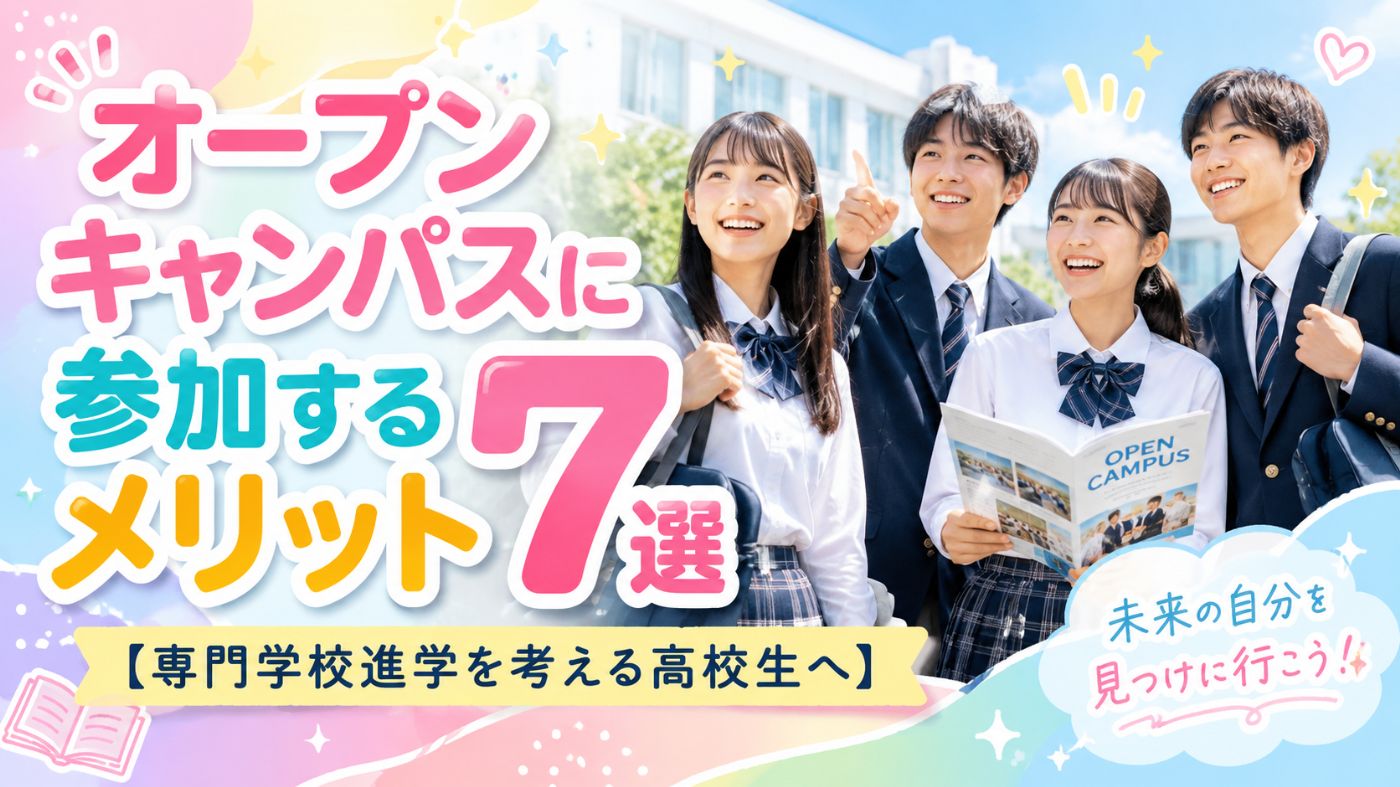 オープンキャンパスに参加するメリット7選【専門学校進学を考える高校生へ…