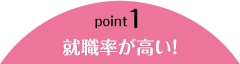 point1 就職率が高い