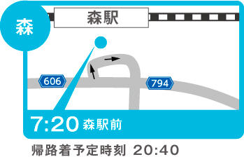 地図:森(B日程:森駅前)