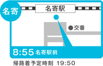 集合場所の地図
