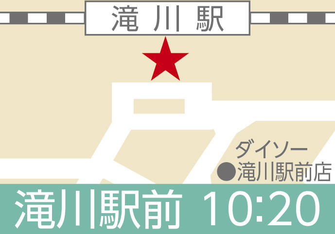 地図:滝川(滝川駅前)