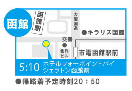 地図:函館(シェラトン函館前)