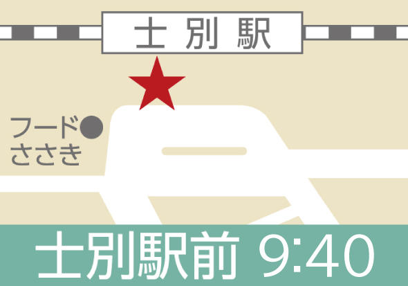 地図:士別(士別駅前)