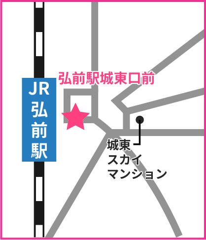 地図：弘前駅