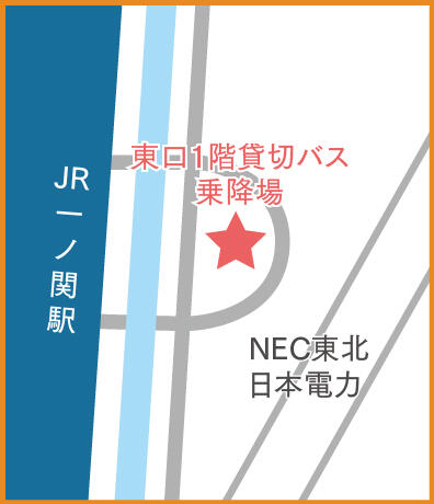 地図:一ノ関駅