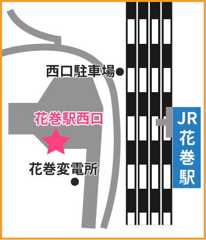 地図:花巻駅