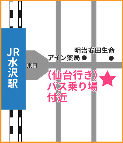 地図:水沢駅