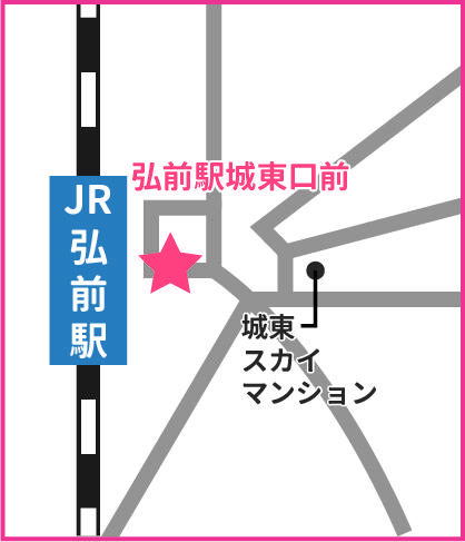 地図:弘前駅