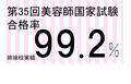 美容師国家試験 合格率99.2%！(姉妹校実績)　都内トップクラスの合格者を生み出す美容科のヒミツは？！