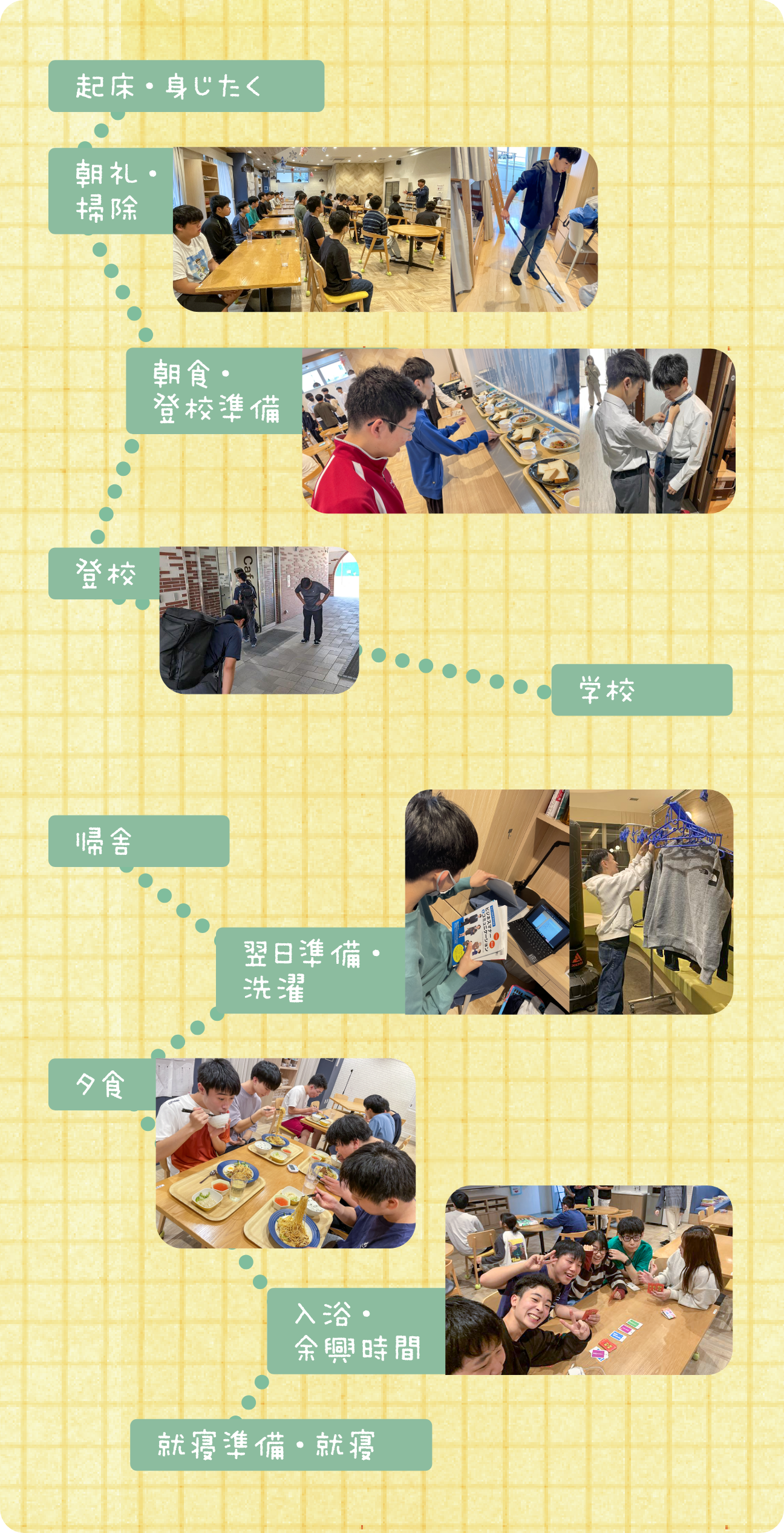 寄宿舎の1日