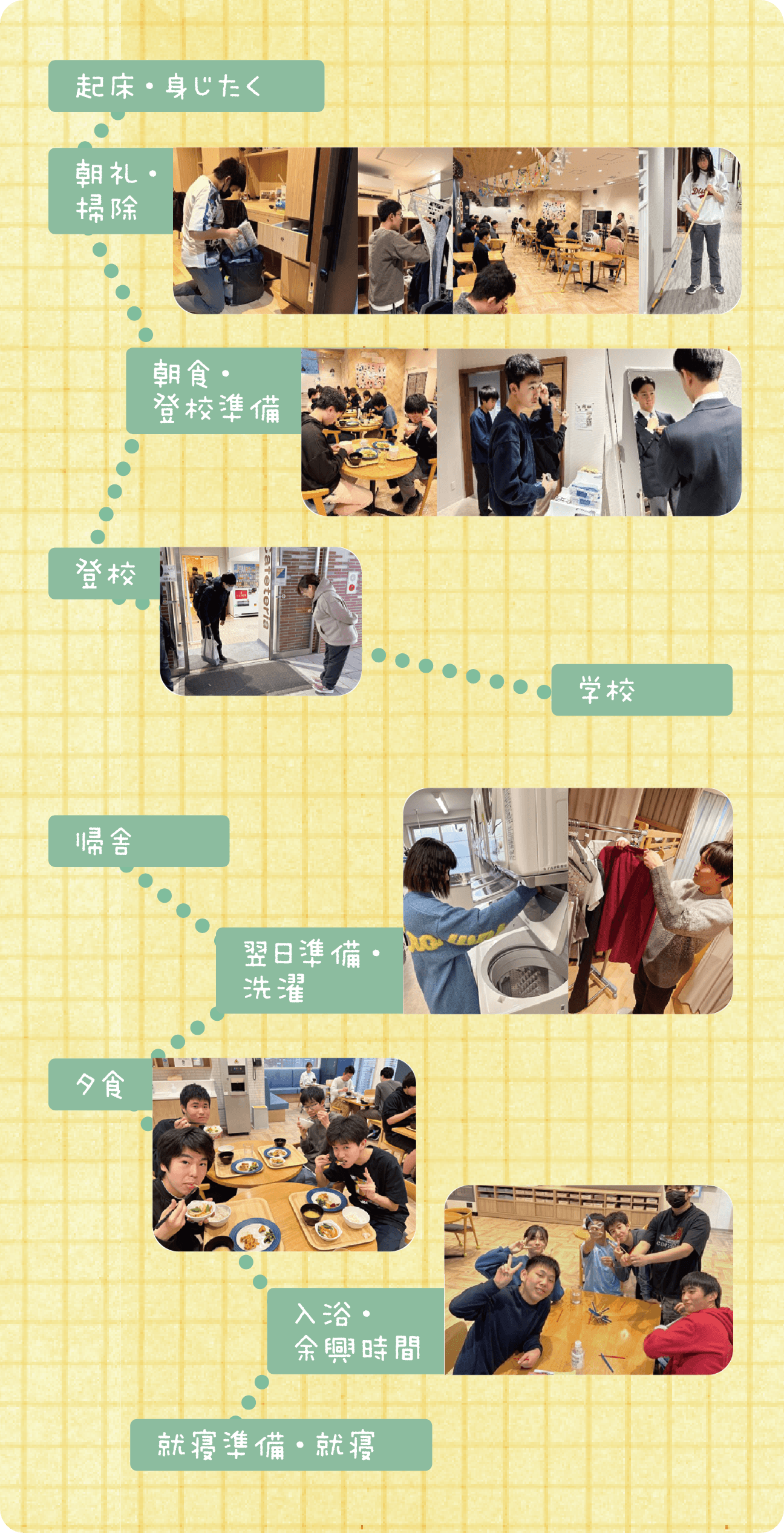 寄宿舎の1日