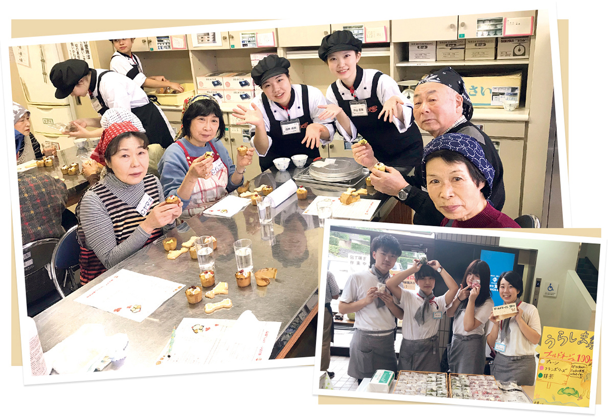 地域の老人福祉センターで焼き菓子販売&料理教室開催