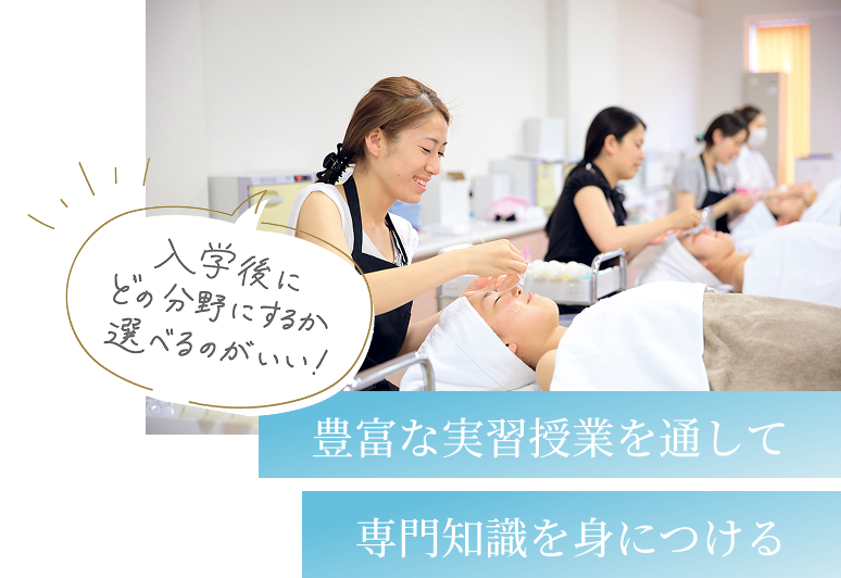 豊富な実習授業を通して専門知識を身につける