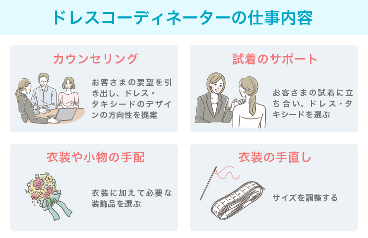 ドレスコーディネーターの仕事内容