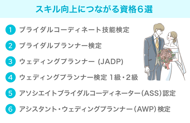 ウェディングプランナーのスキル向上につながる資格6選
