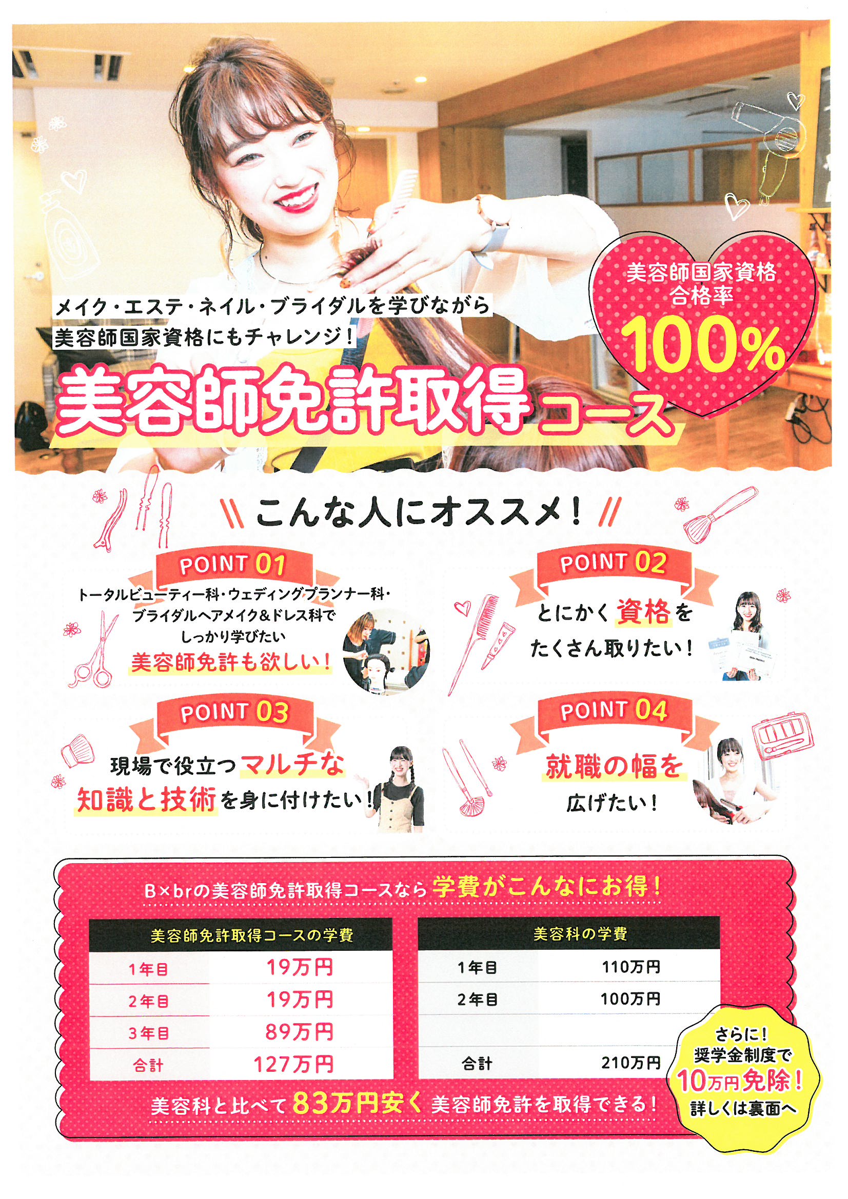 美容師国家資格がとれる３年制 美容師免許取得コース 最新情報 横浜 神奈川 の美容専門学校 横浜ビューティー ブライダル専門学校